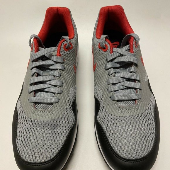 Nike Air Max 1 G Grey Red Spikeless Golf Shoes